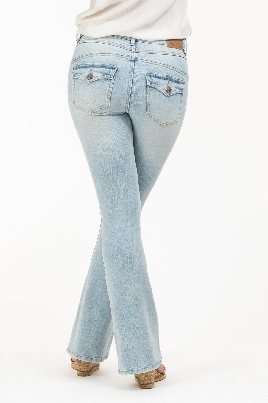Wanderlust Jeans,  Light Blue Denim - Capri Collection  - 3