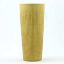 Gunnar Nylund (Ritzi 1960s) Yellow Cylinder Vase with Linear Relief 16 cm (2)