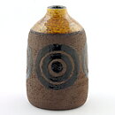 Inger Persson (1960s) Yellow/Brown Studio Vase with Sturdy Form 19 cm (2)