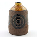 Inger Persson (1960s) Yellow/Brown Studio Vase with Sturdy Form 19 cm (2)