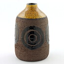 Inger Persson (1960s) Yellow/Brown Studio Vase with Sturdy Form 19 cm (2)
