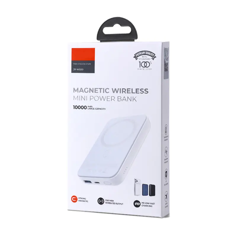 SiGN Magnetisk Trådlös Mini Powerbank 10000mAh, USB-C, USB-A - Svart - 7