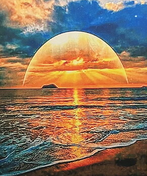Solnedgång  vid Havet, Diamond Picture Diamond Painting