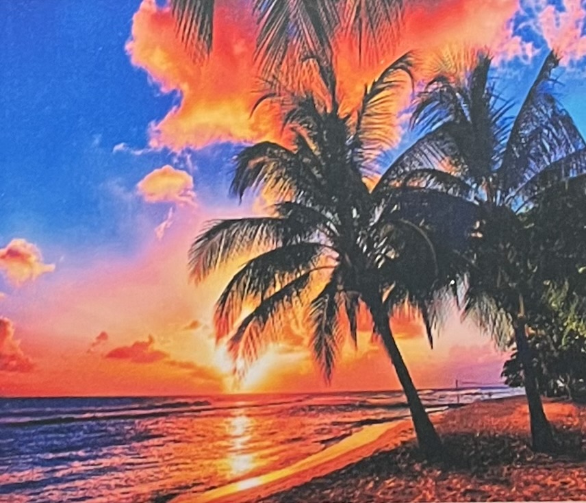 Solnedgångång vid Stranden, Diamond Picture Diamond Painting