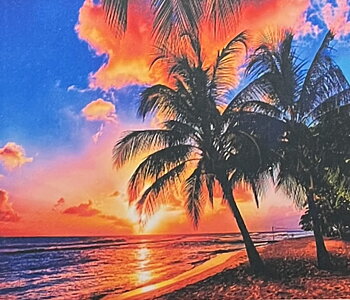 Solnedgångång vid Stranden, Diamond Picture Diamond Painting