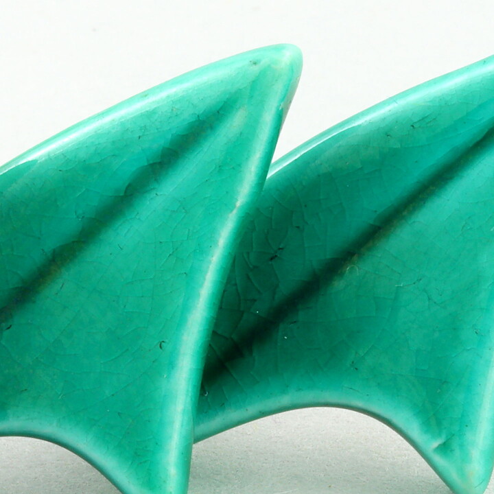 Carl-Harry Stålhane (1955) Three Green Pottery Earrings from H55 Exhibition