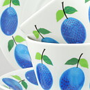 Stig Lindberg (Prunus 1962) Two Coffee Cups with Plum Decor 9 cm (5)