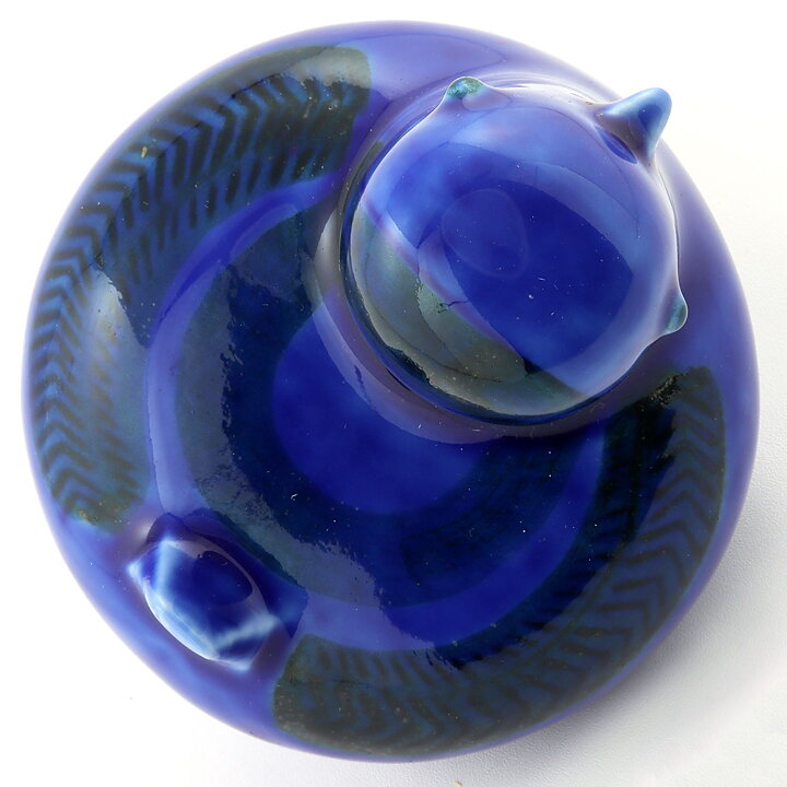 Sylvia Leuchovius (1960s) Blue Modern Bird 9 cm (2)