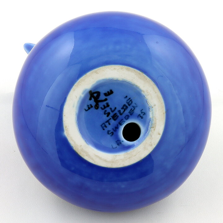 Sylvia Leuchovius (1960s) Blue Modern Bird 9 cm (2)