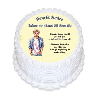Kakebilde Konfirmasjon gutt 21 R