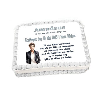 Kakebilde Konfirmasjon gutt 4