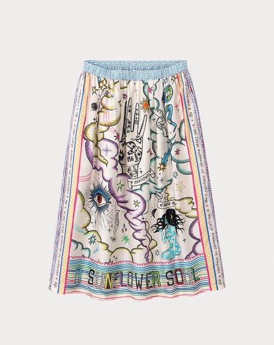 Vanessa Midi Skirt - Enlightenment - Me369