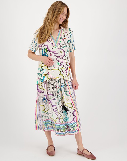 Vanessa Midi Skirt - Enlightenment - Me369