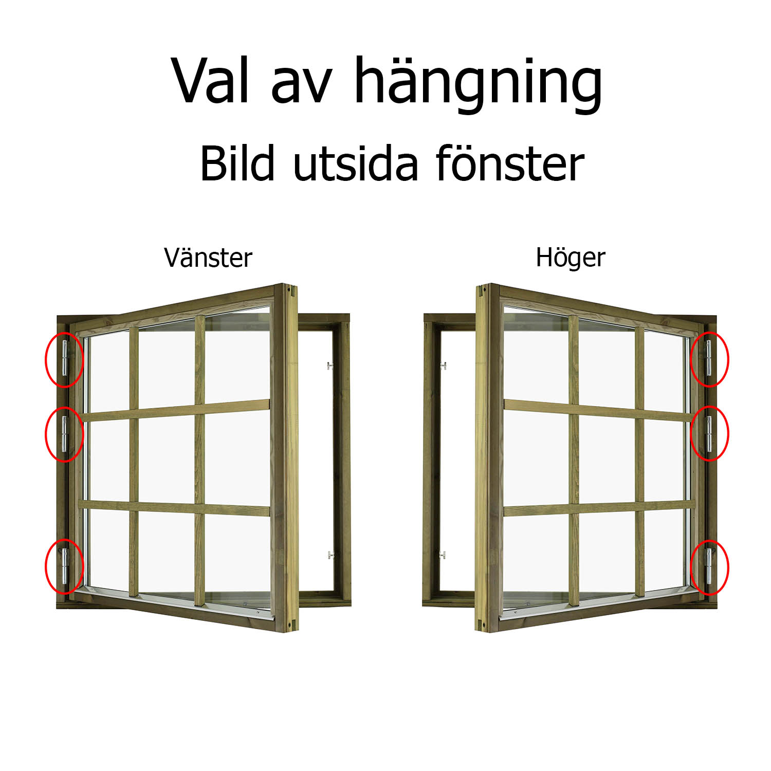 Stallfönster Sidohängt utåtgående Spröjs SP4 - 3