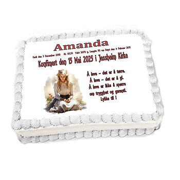 Kakebilde Konfirmasjon pike 3