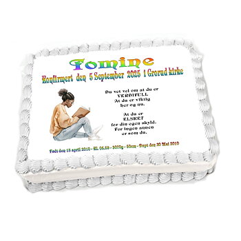 Kakebilde Konfirmasjon pike 20