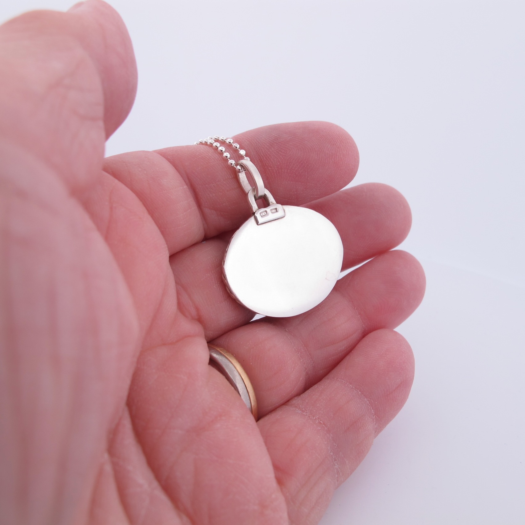 Necklace with hand cut stone 30mm - 5