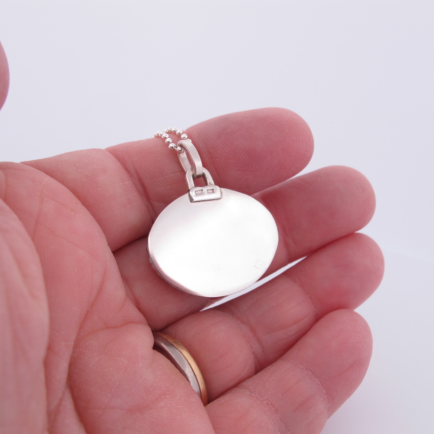 Necklace with hand cut stone 30mm - 4