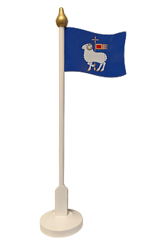 Bordsflagga Gotland Trä 33cm 12st/fp