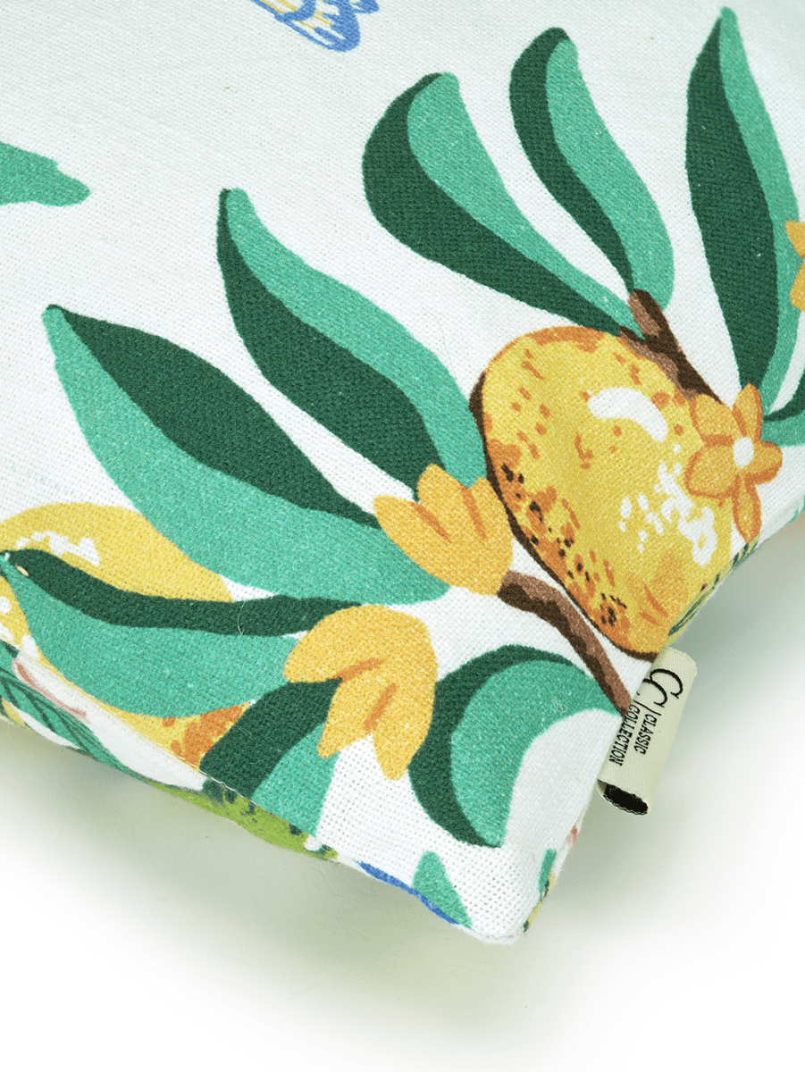 Kuddfodral Botanical Orange Vit 50x50cm - 2