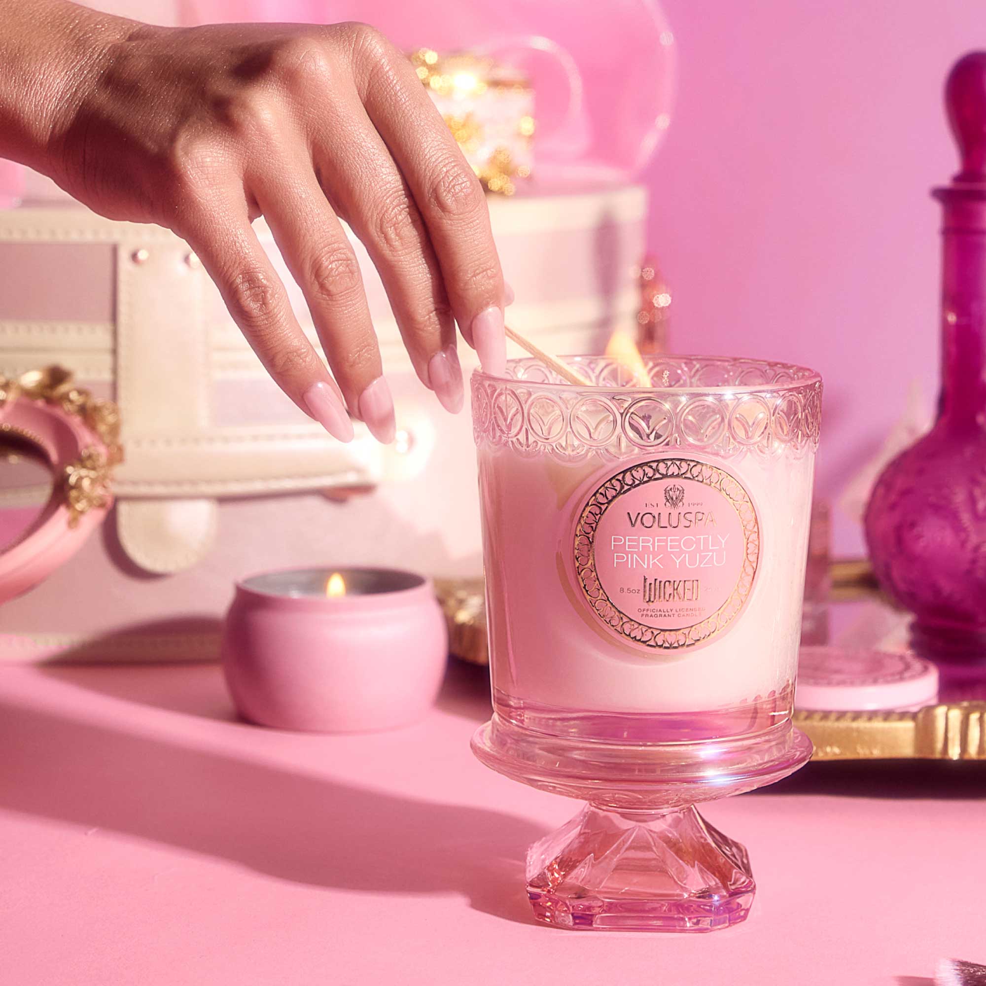 Voluspa Wicked Perfectly Pink Yuzu Boxed Candle - 2
