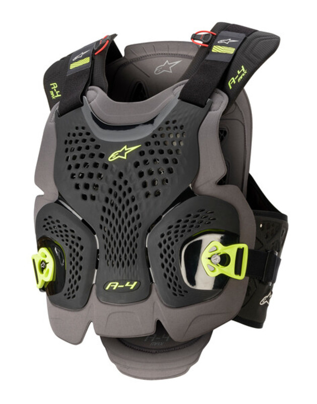 Alpinestars Skyddsväst A-4 Max Svart/Gul Fluo