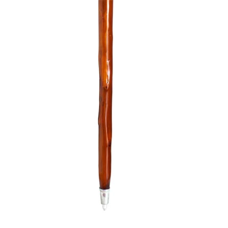 Vandringskäpp med kompass  till barn – mörkt betsat kastanjeträ - 80 cm  - 2