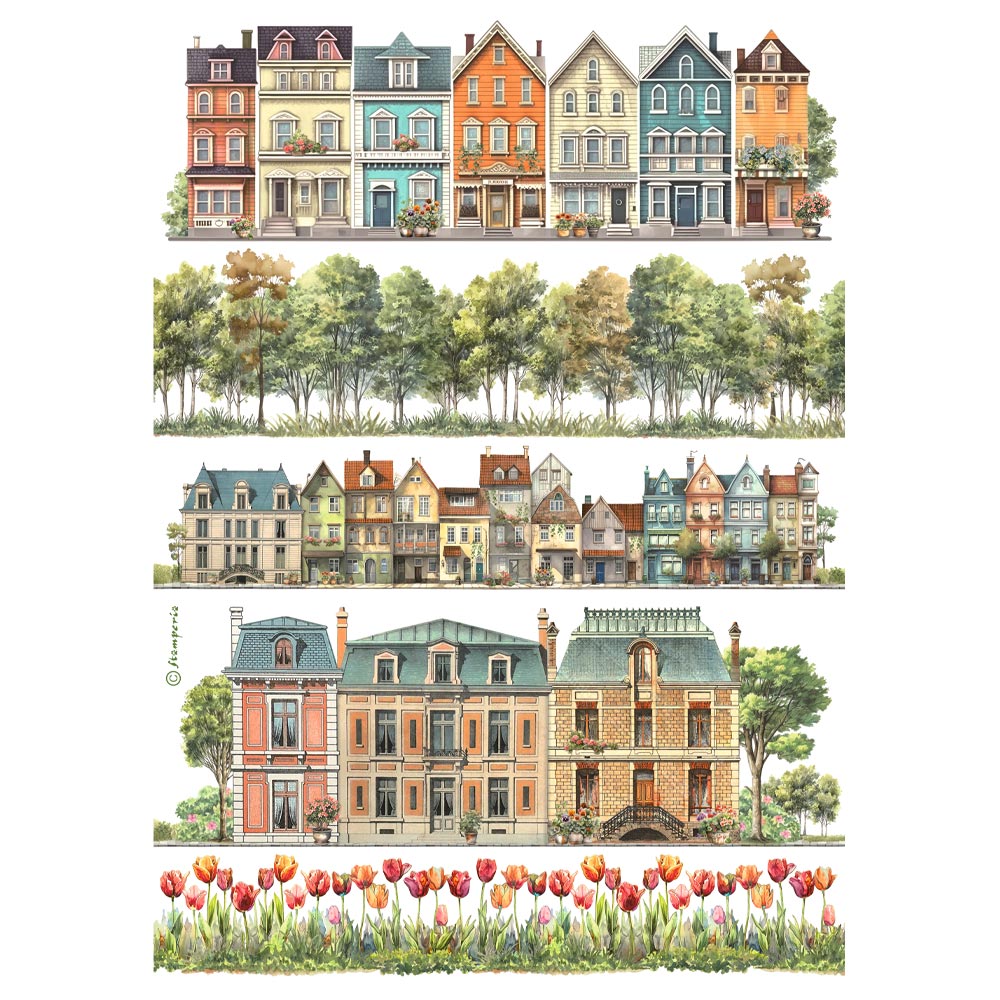 A4 Rice paper packed - Houses 