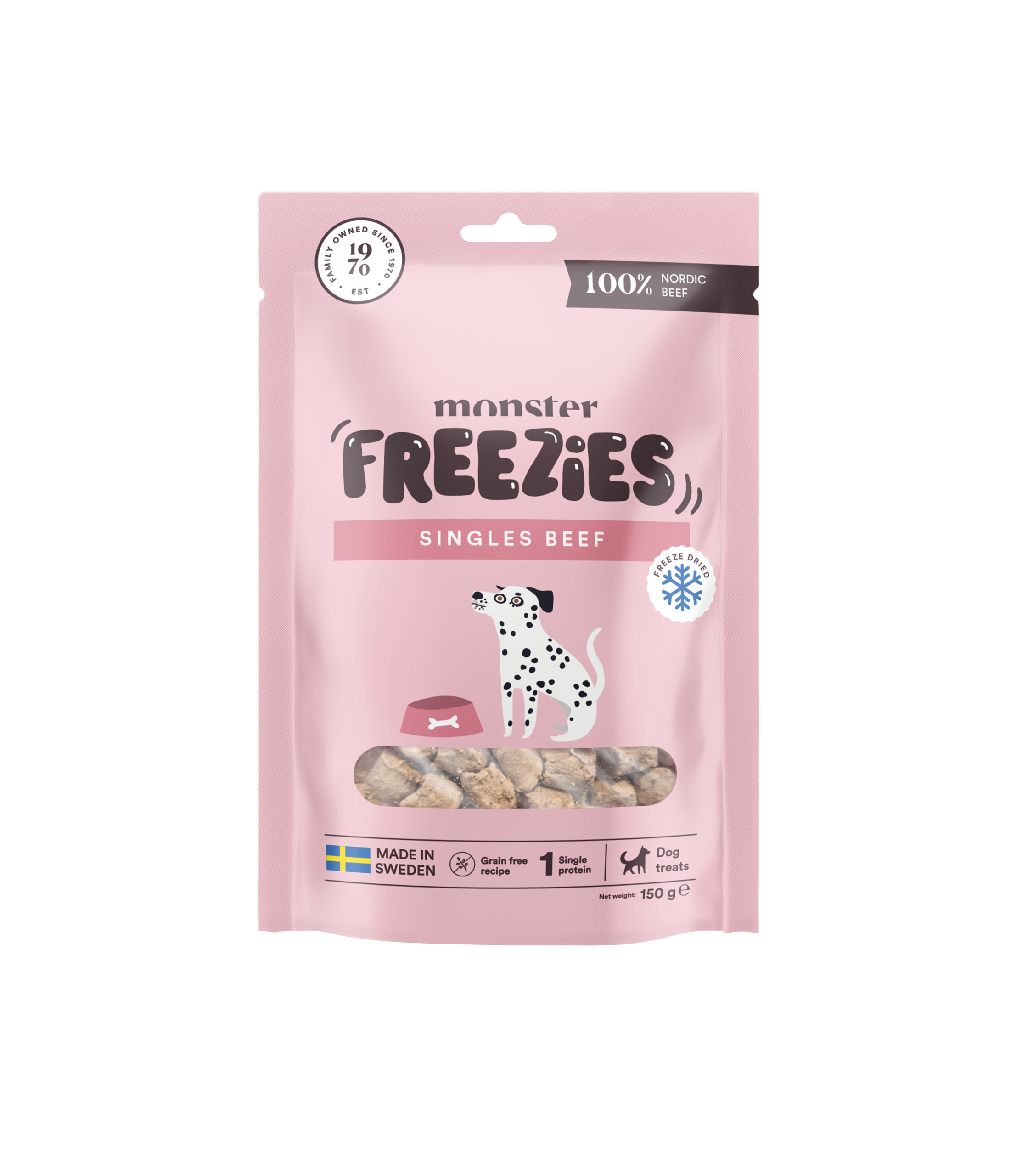  Monster Frystorkat Hundgodis Biff 150g