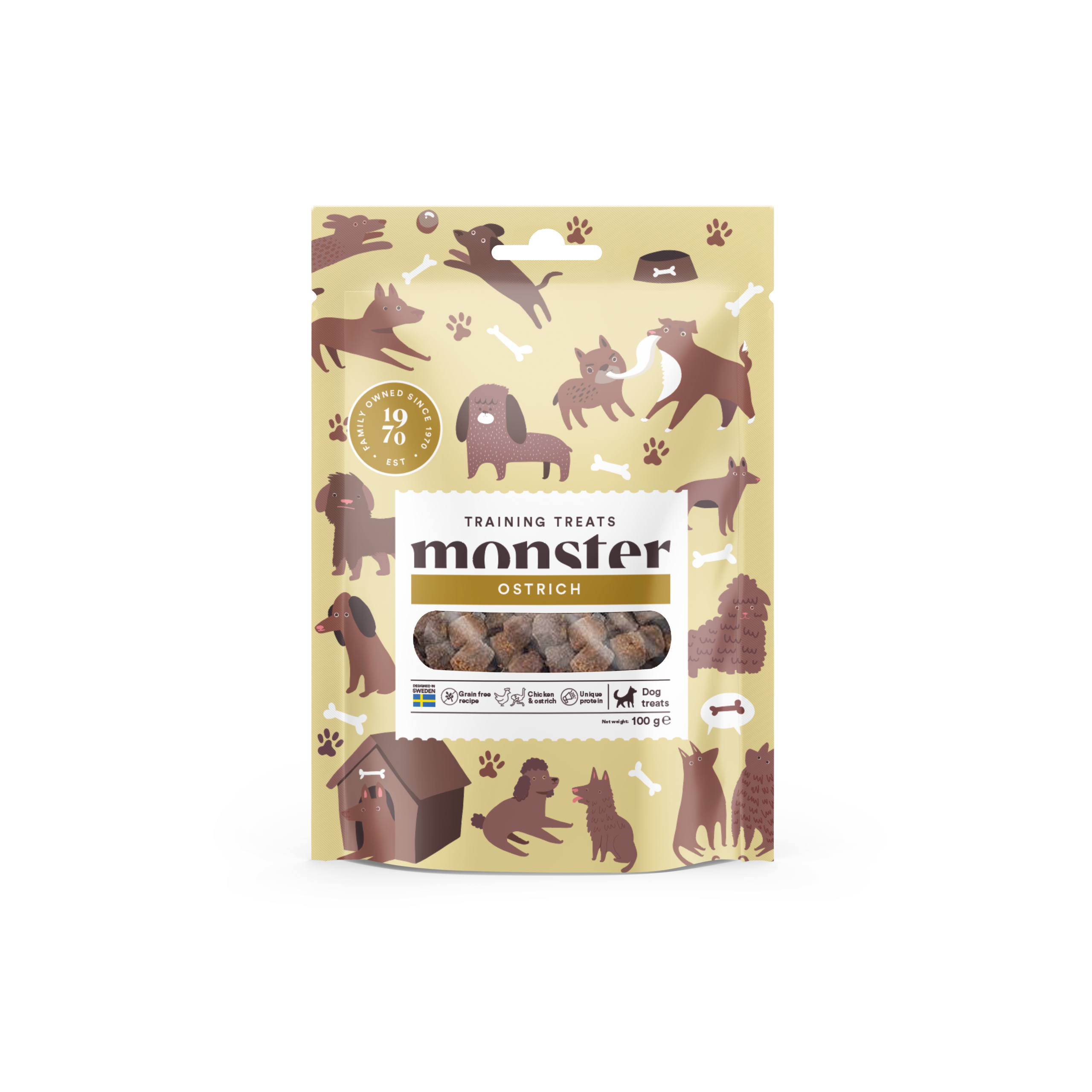 Monster Training Treats Chicken & Ostrich 100g