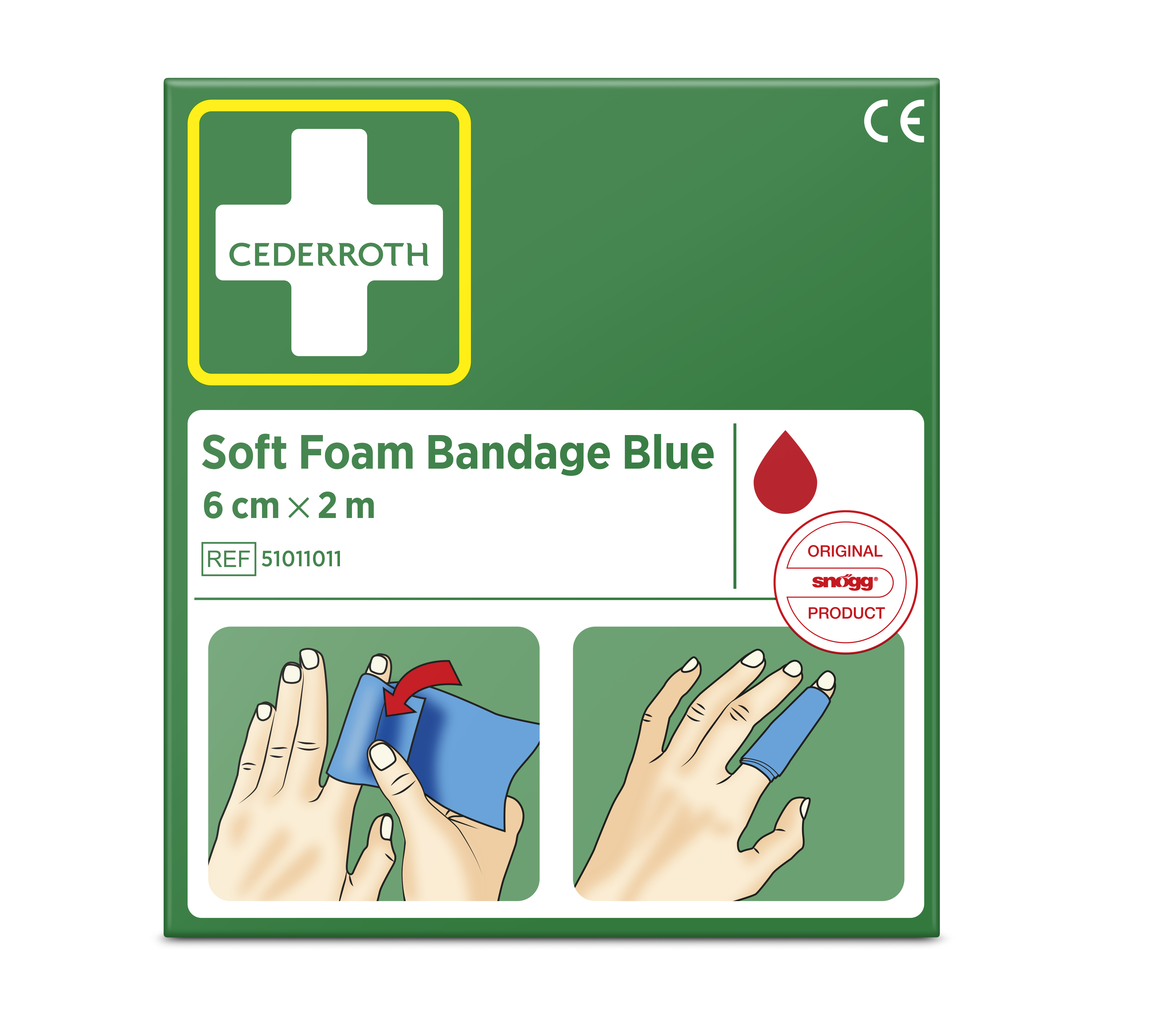 Soft Foam Bandage Blue 6 cm x 2 m - 4