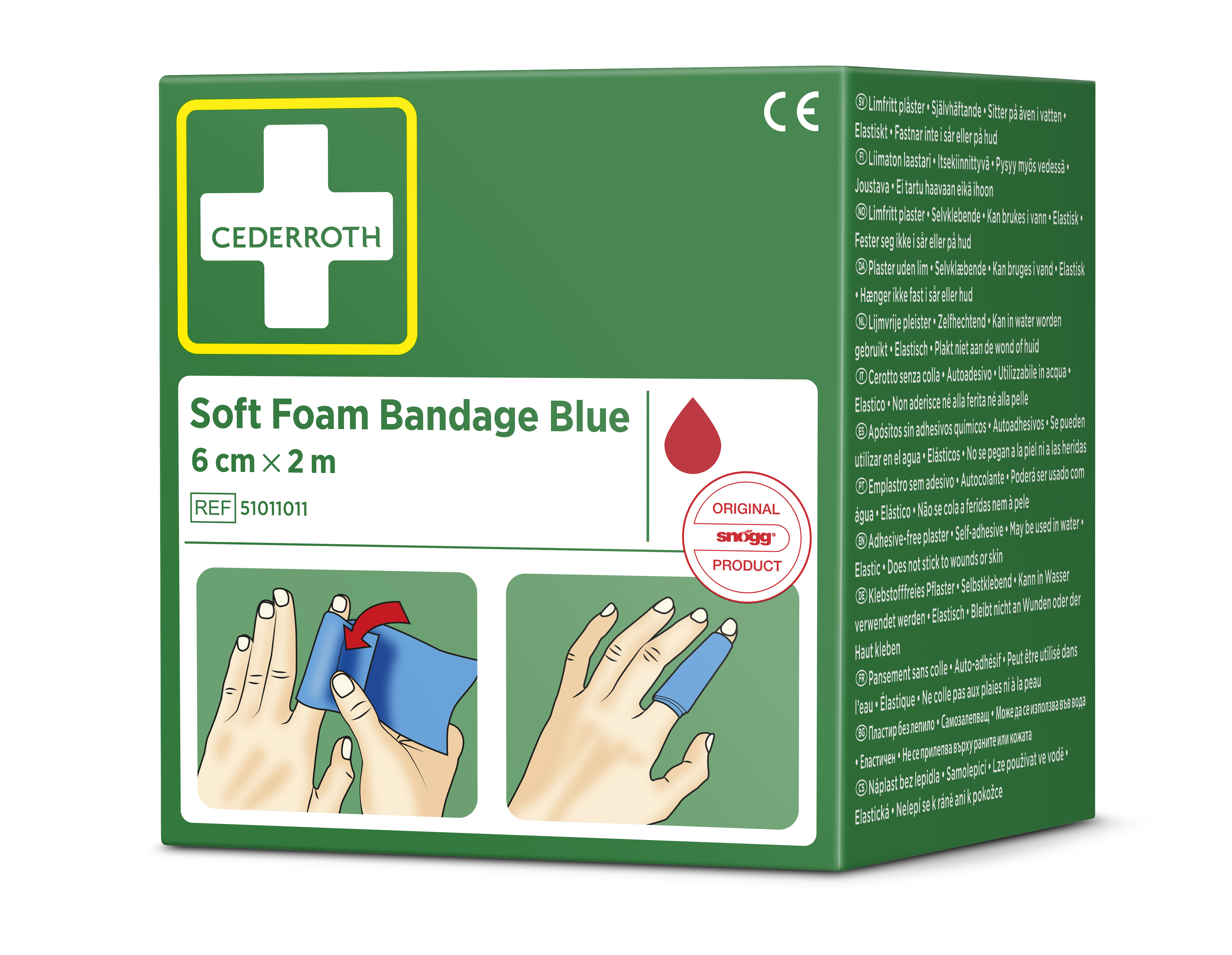 Soft Foam Bandage Blue 6 cm x 2 m - 2