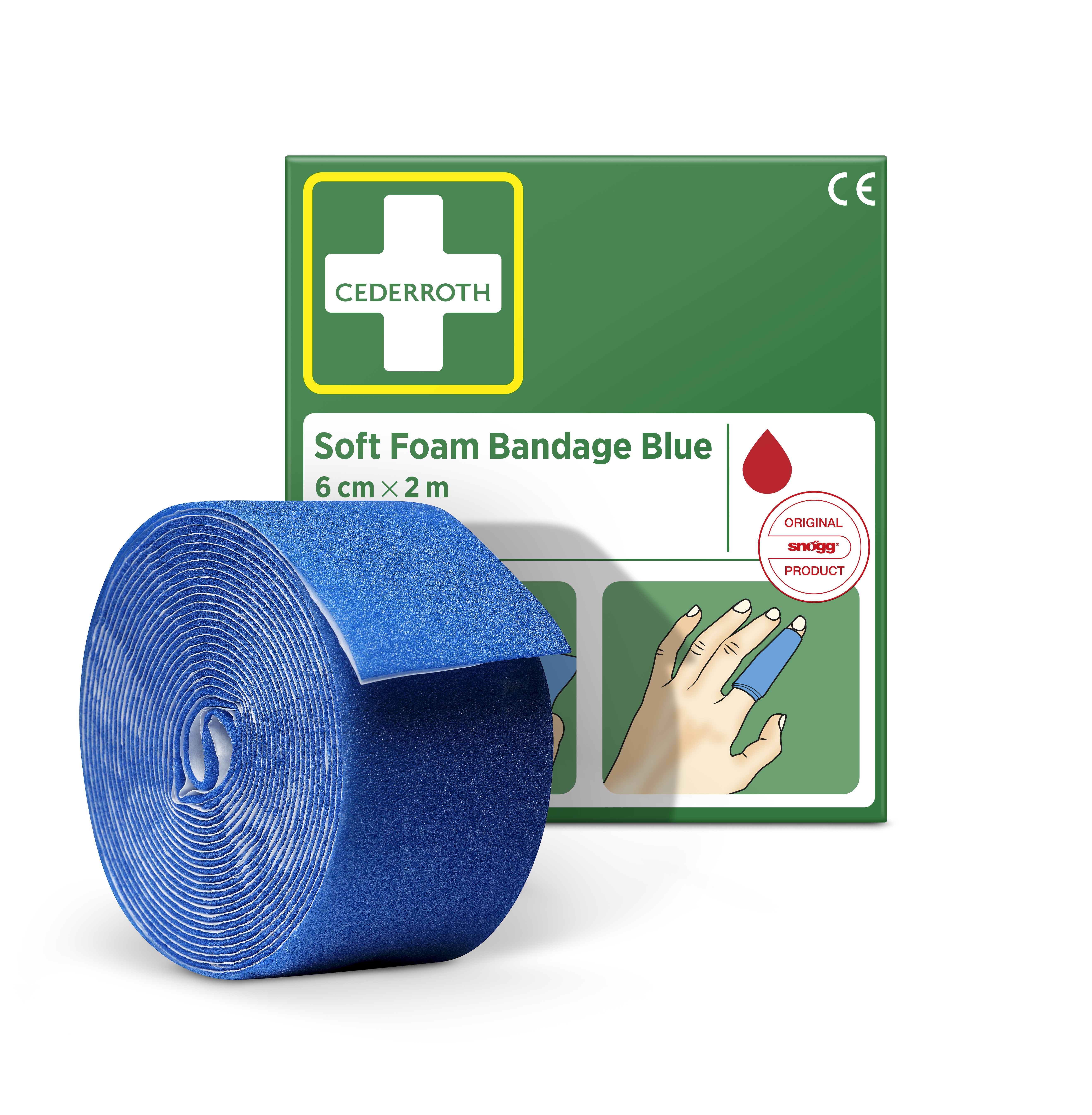 Soft Foam Bandage Blue 6 cm x 2 m - 3