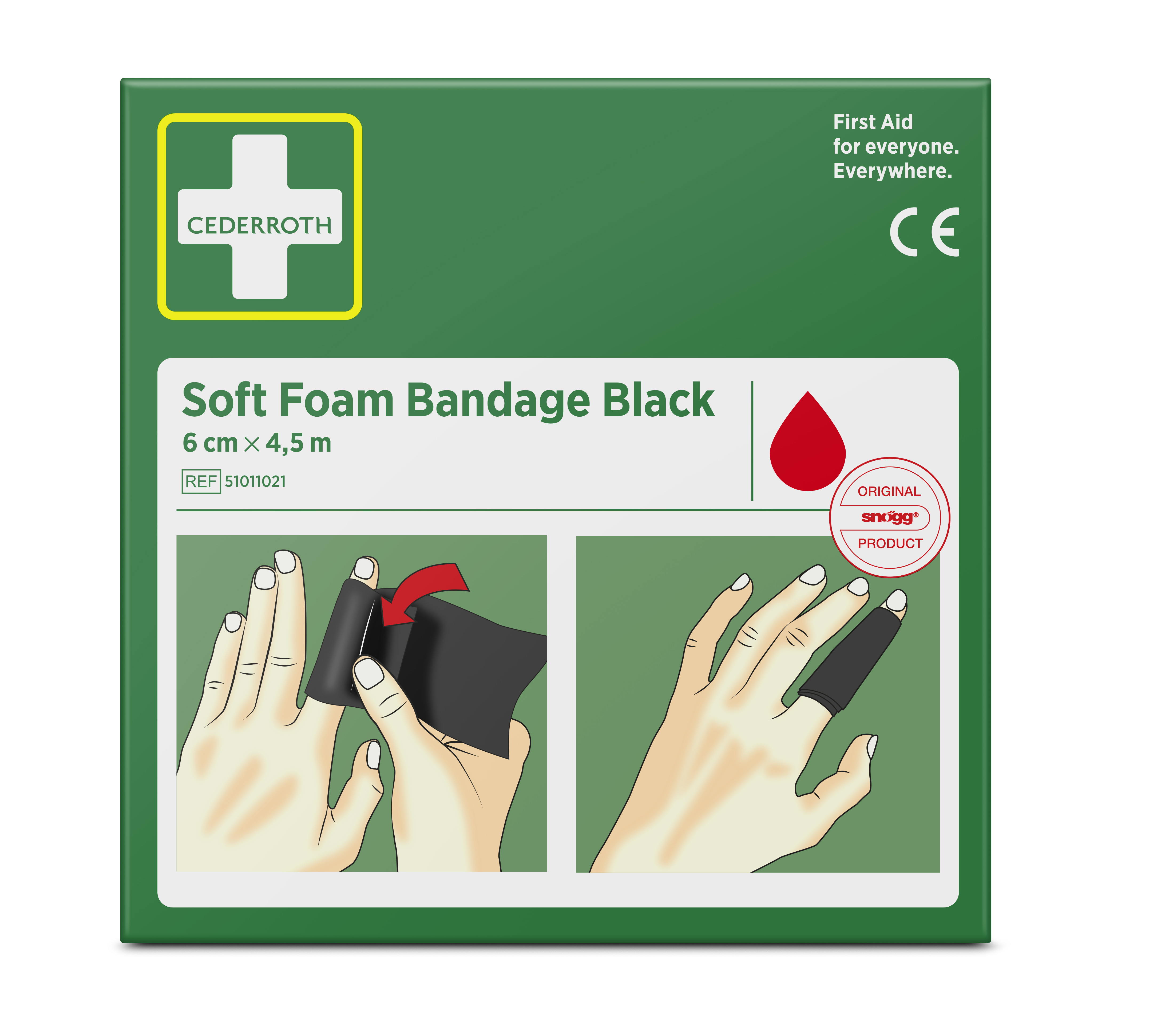 Soft Foam Bandage Black 6 cm x 4,5 m - 4