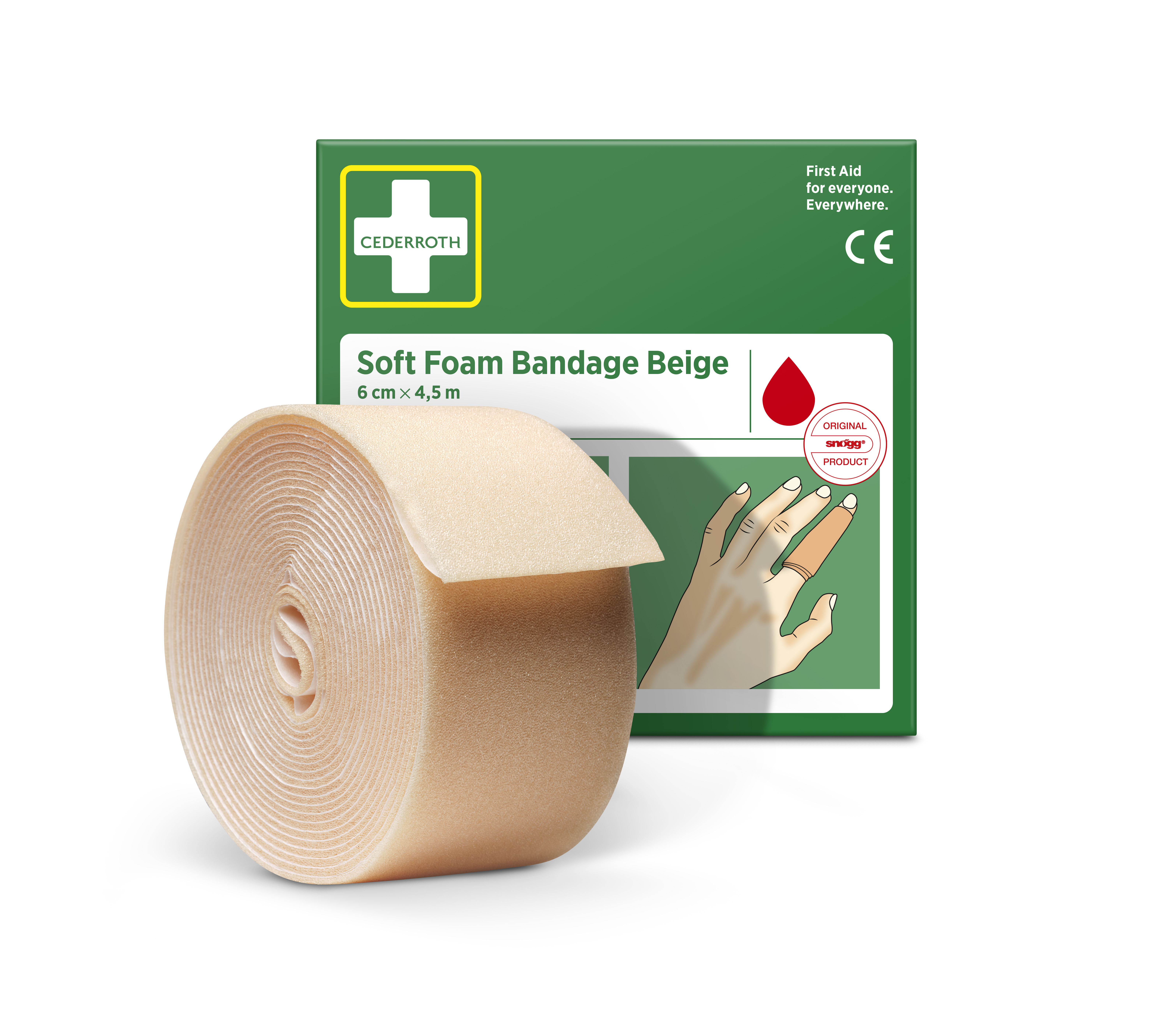 Soft Foam Bandage Beige 6 cm x 4,5 m