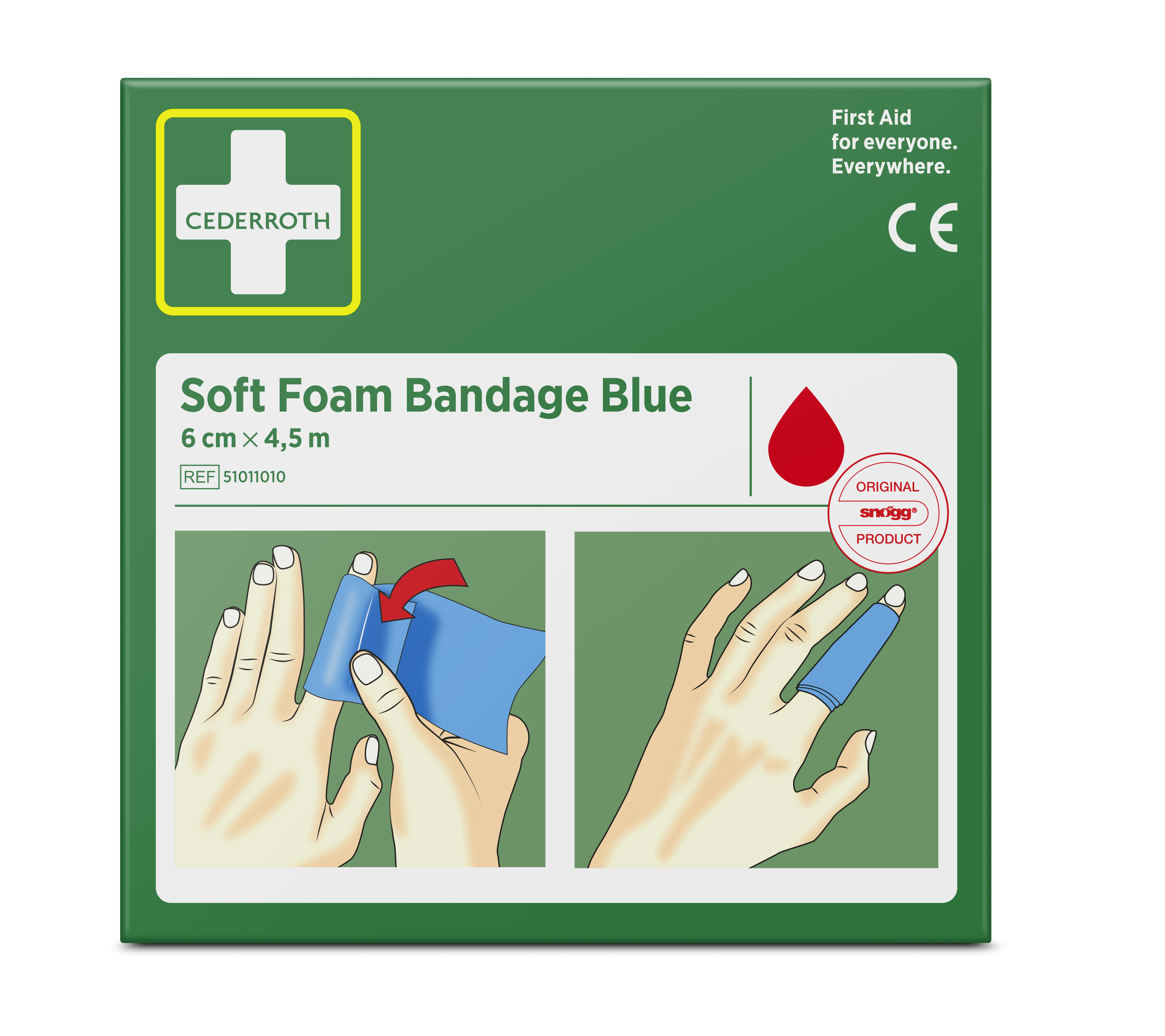 Soft Foam Bandage Blue 6 cm x 4,5m - 4