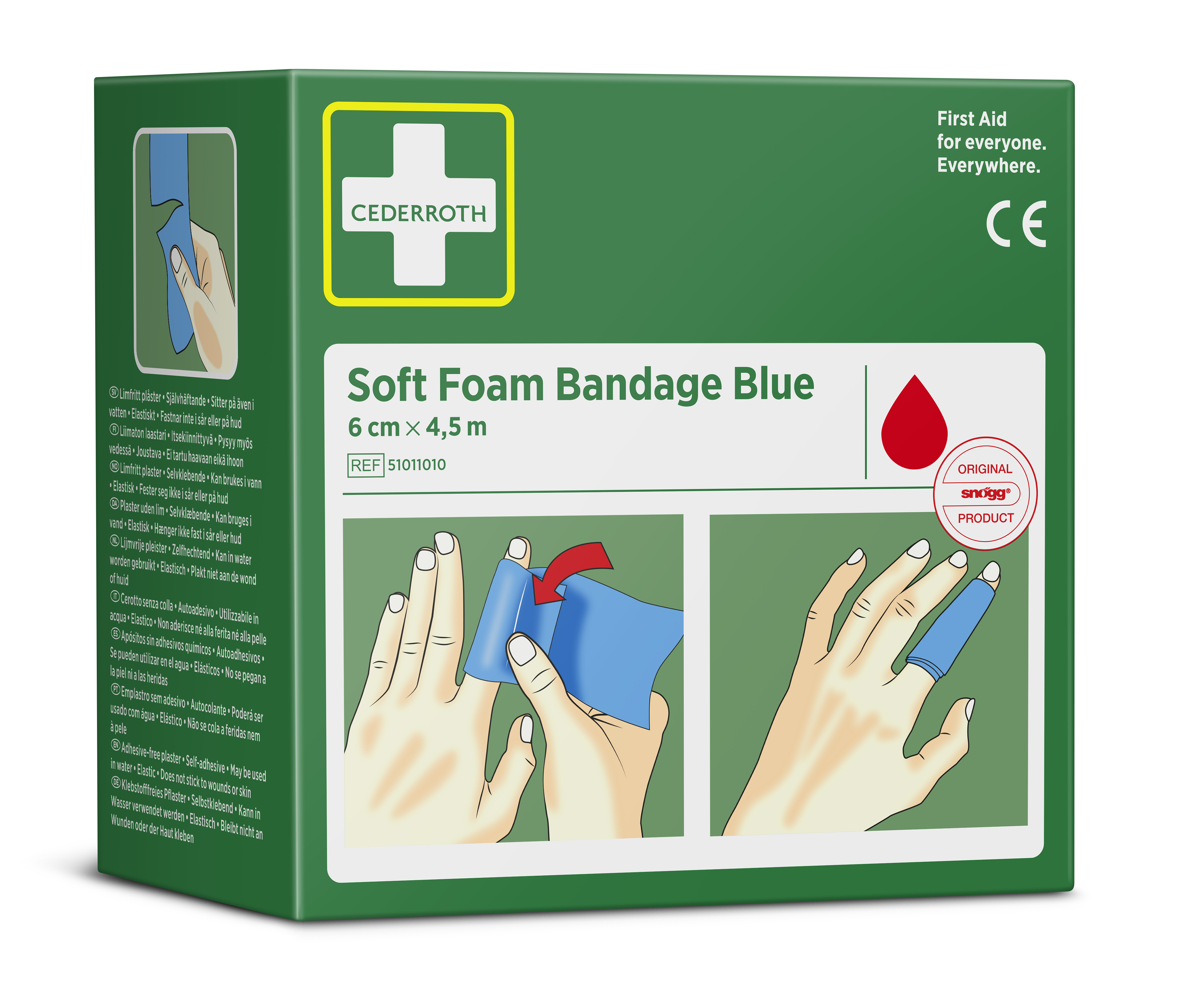 Soft Foam Bandage Blue 6 cm x 4,5m