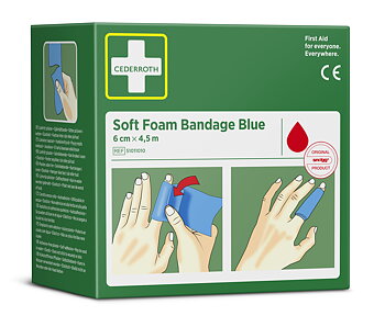 Soft Foam Bandage Blue 6 cm x 4,5m
