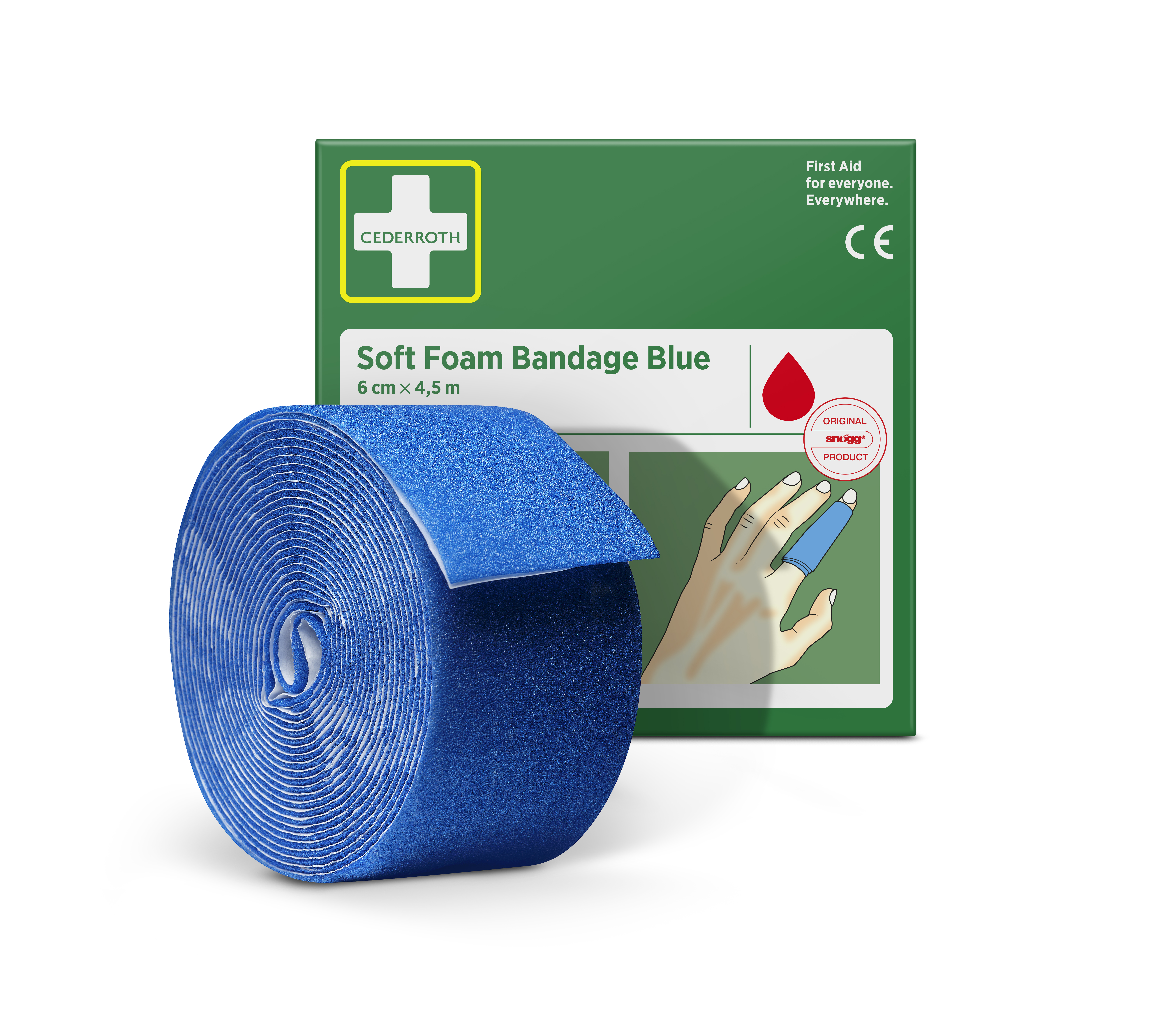 Soft Foam Bandage Blue 6 cm x 4,5m - 2