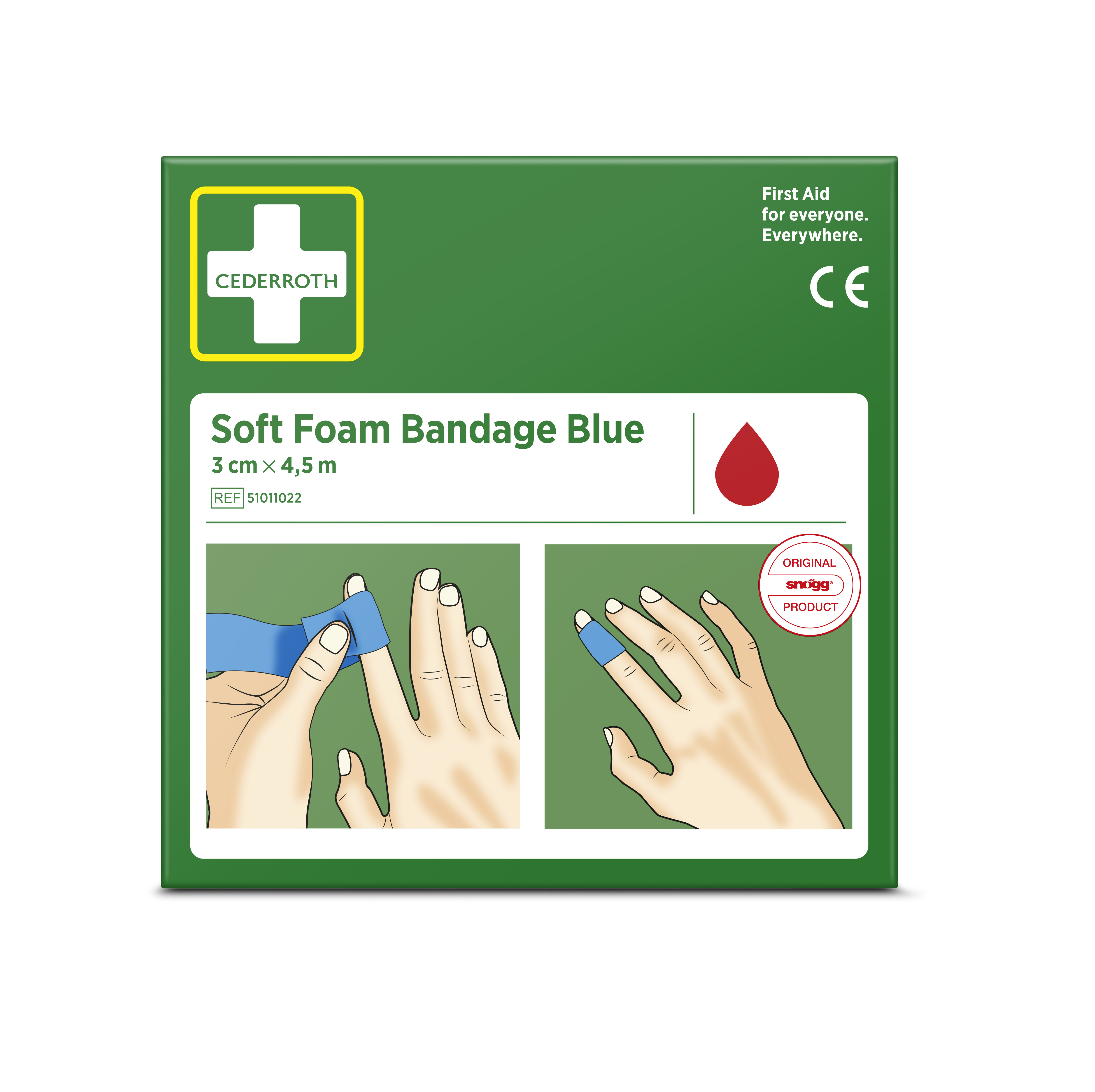 Soft Foam Bandage Blue 3 cm x 4,5 m - 4