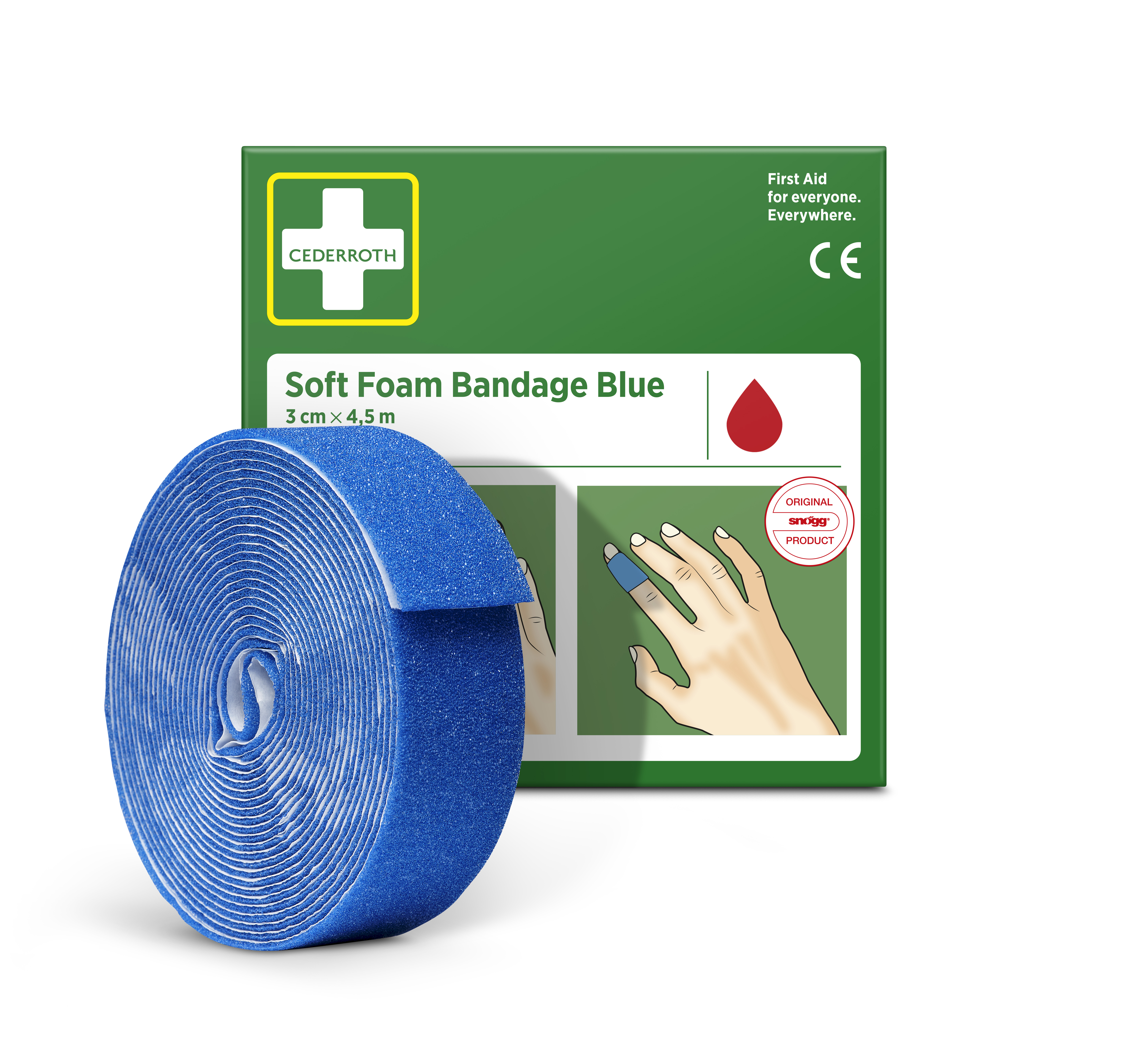Soft Foam Bandage Blue 3 cm x 4,5 m