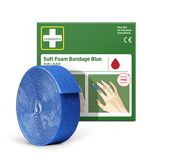 Soft Foam Bandage Blue 3 cm x 4,5 m