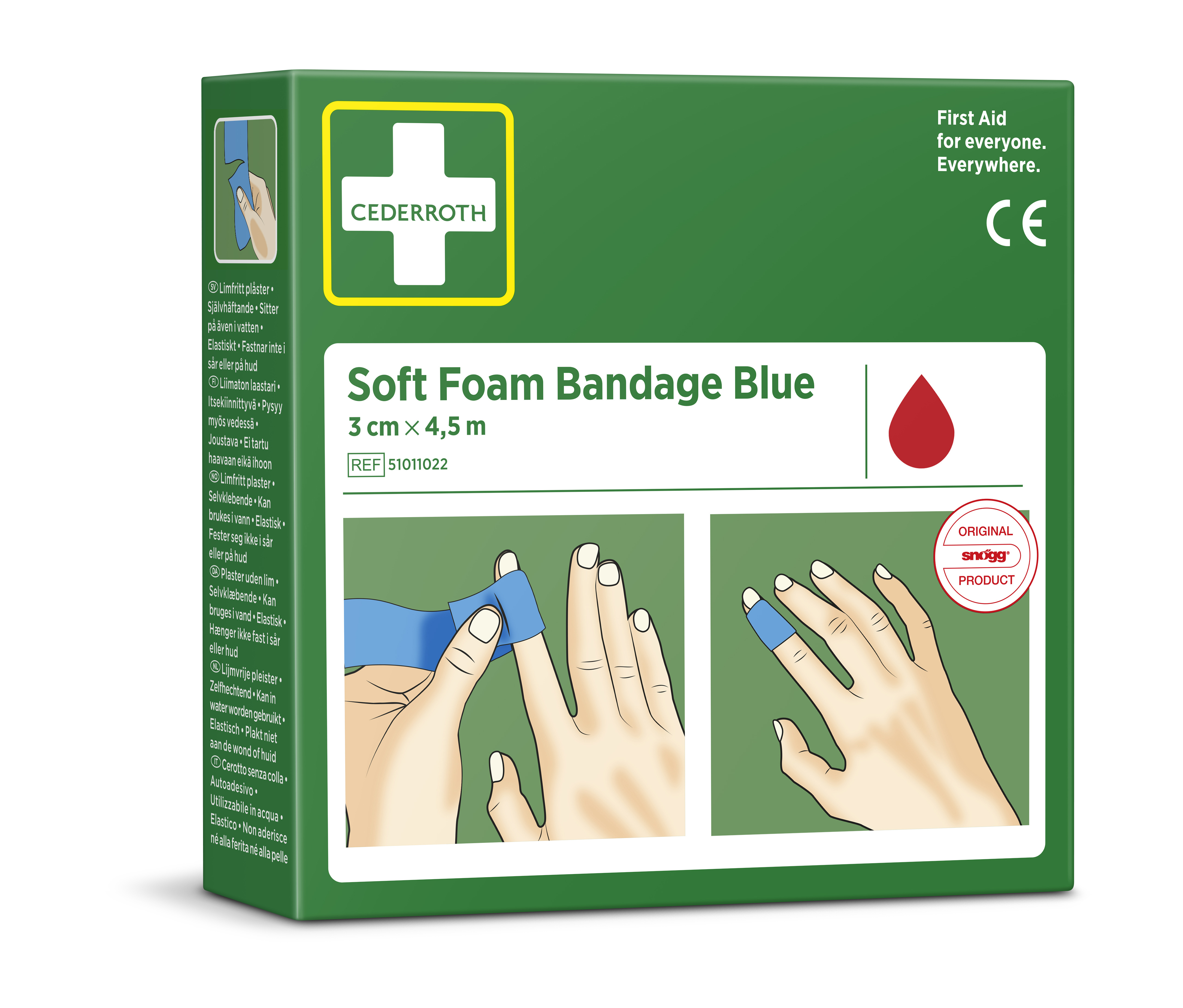 Soft Foam Bandage Blue 3 cm x 4,5 m - 3