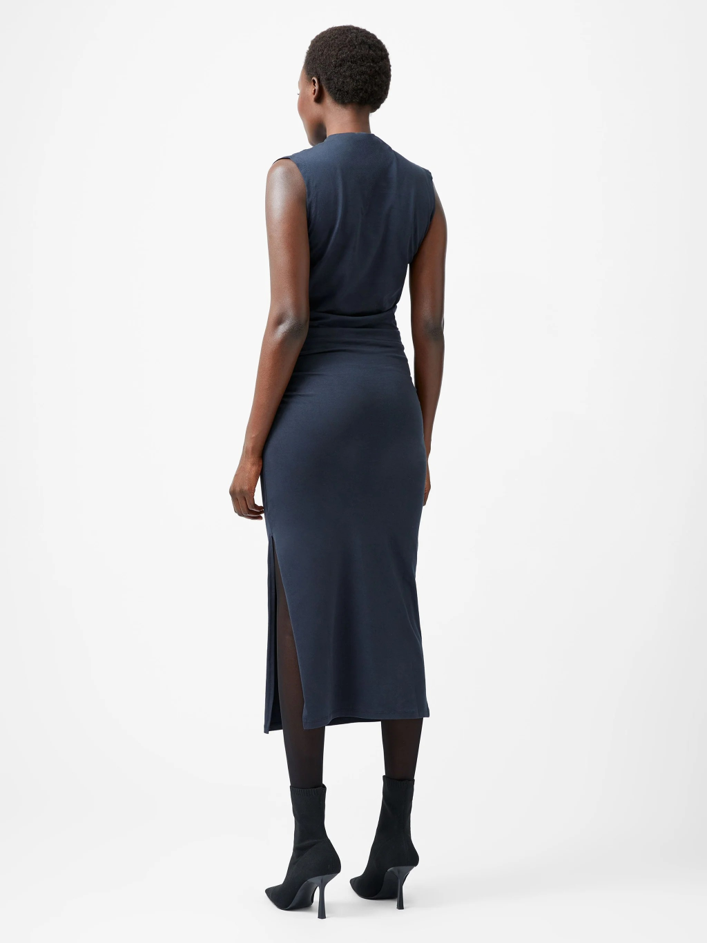 Rallie Cross Over Neck Midi Dress - French Connection - 4