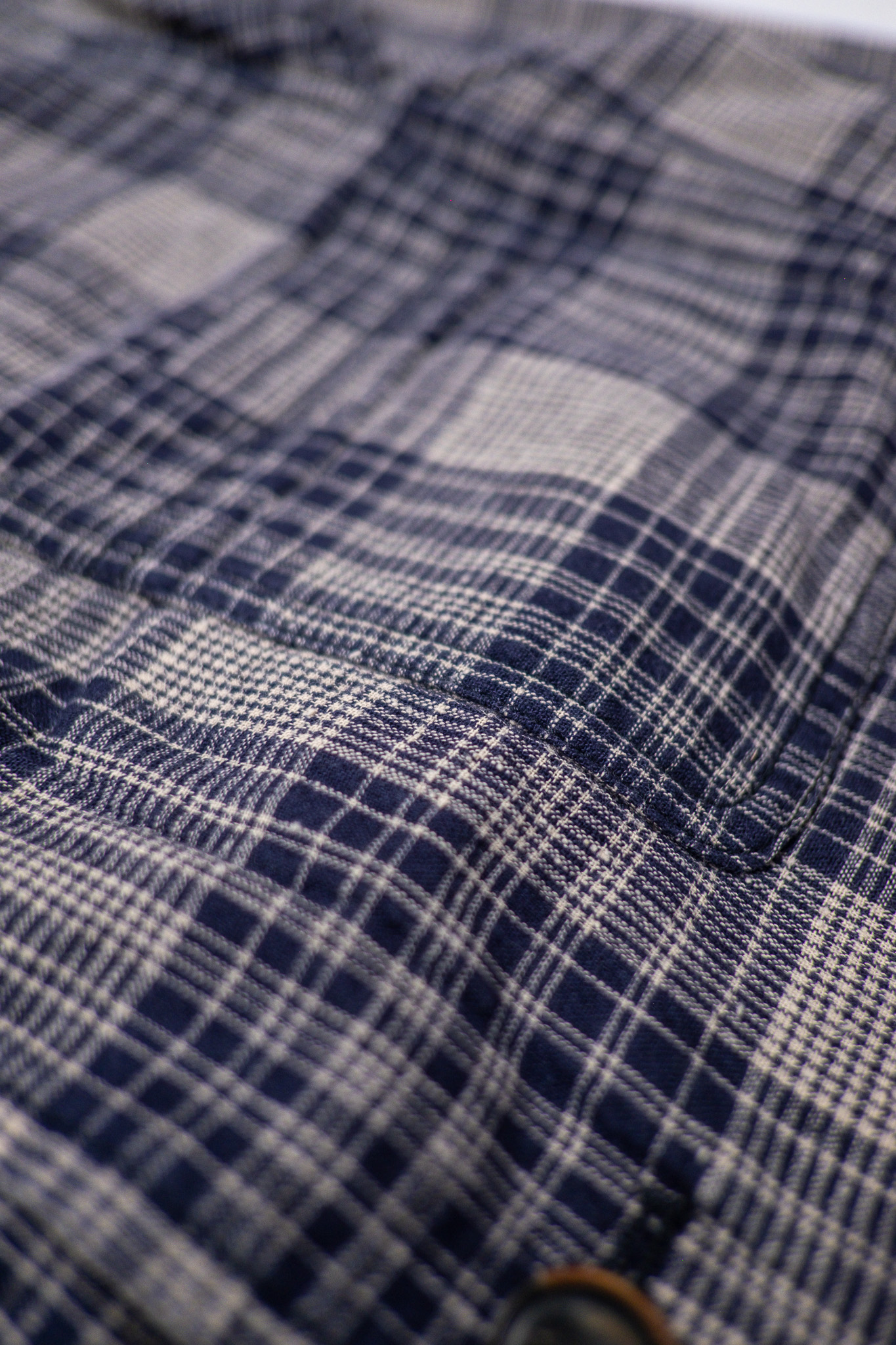 Hansen Garments - Charlie Blazer Navy Ecru Check Cotton/Linen - 6