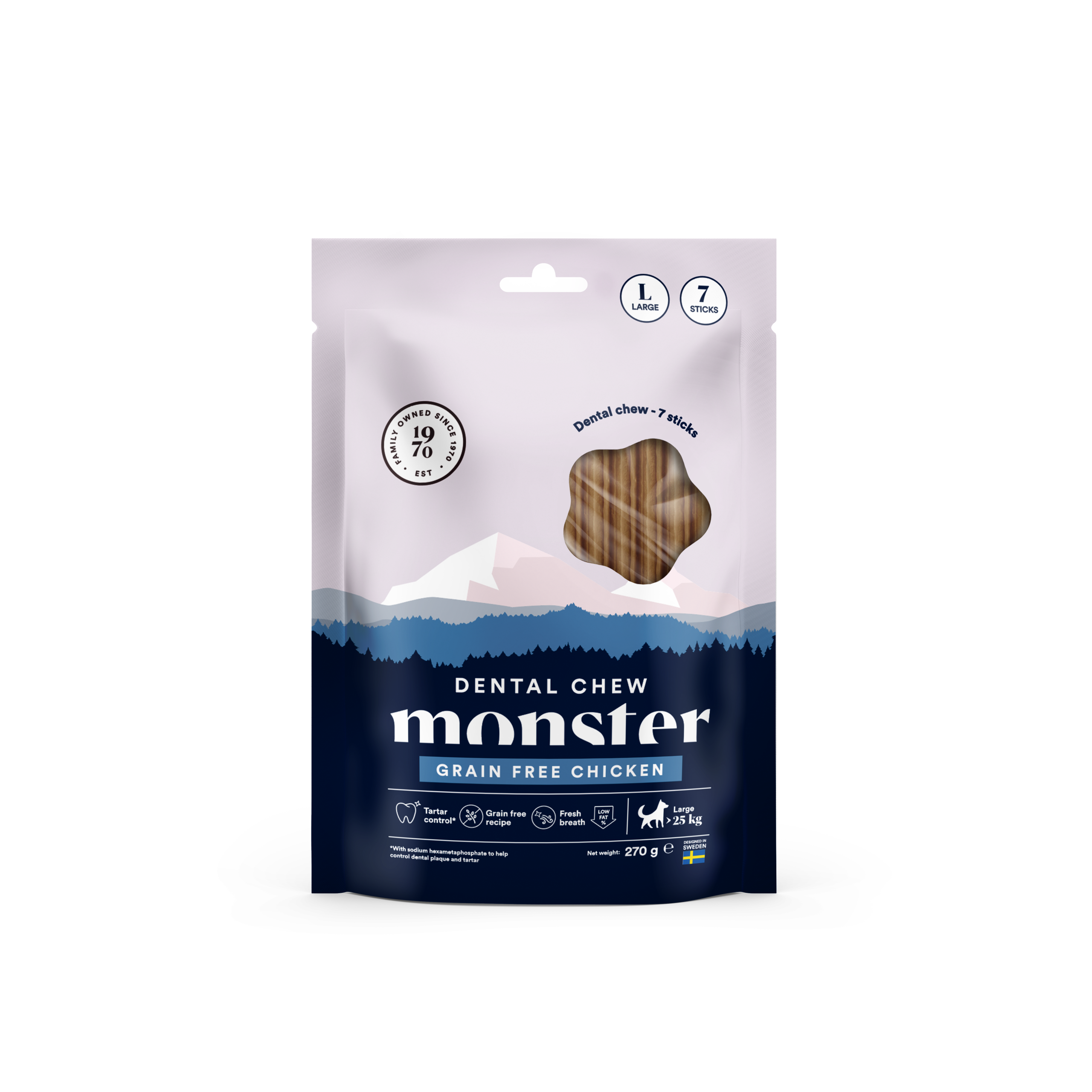 Monster Dental Chew  Grain Free Chicken 7-pack - 3