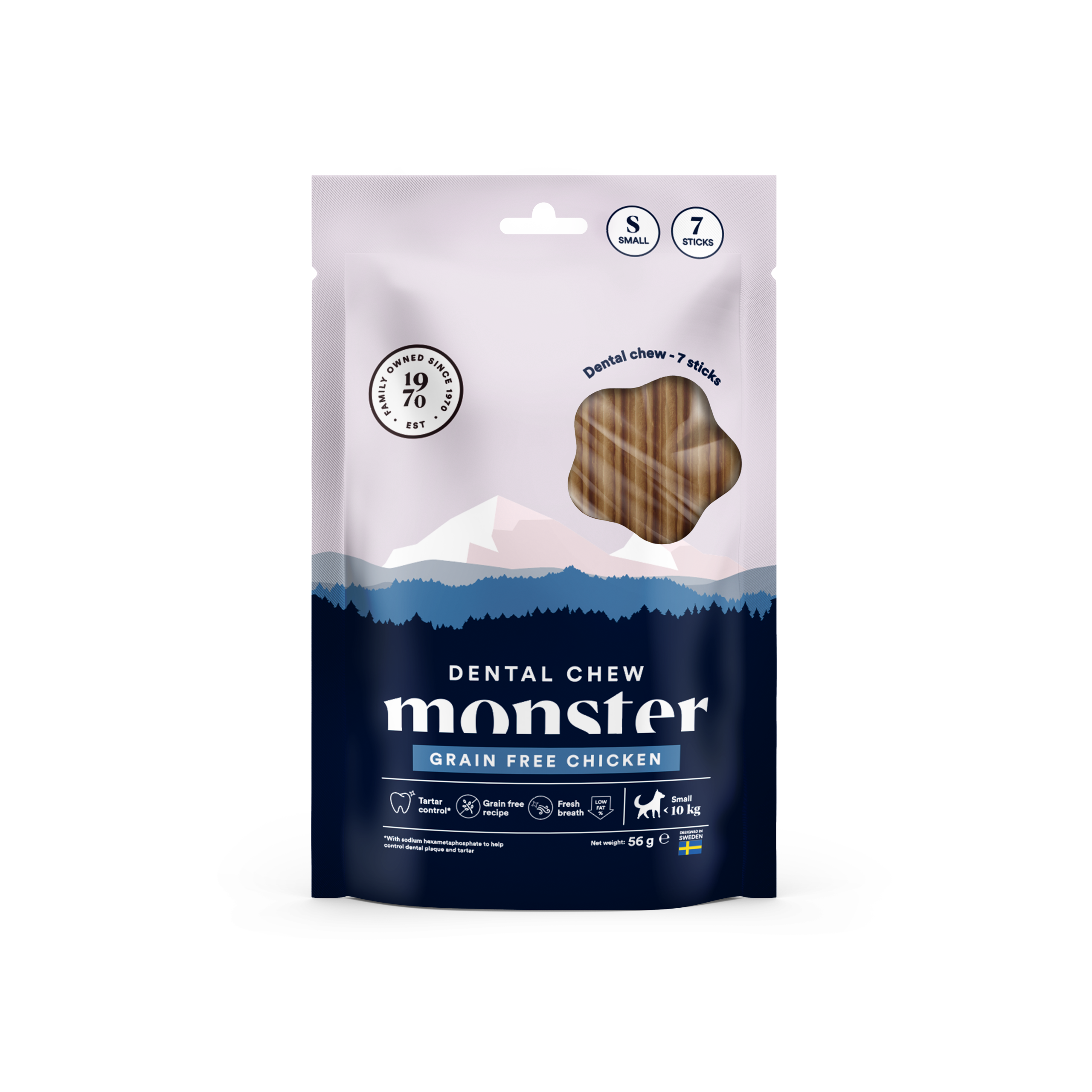 Monster Dental Chew  Grain Free Chicken 7-pack