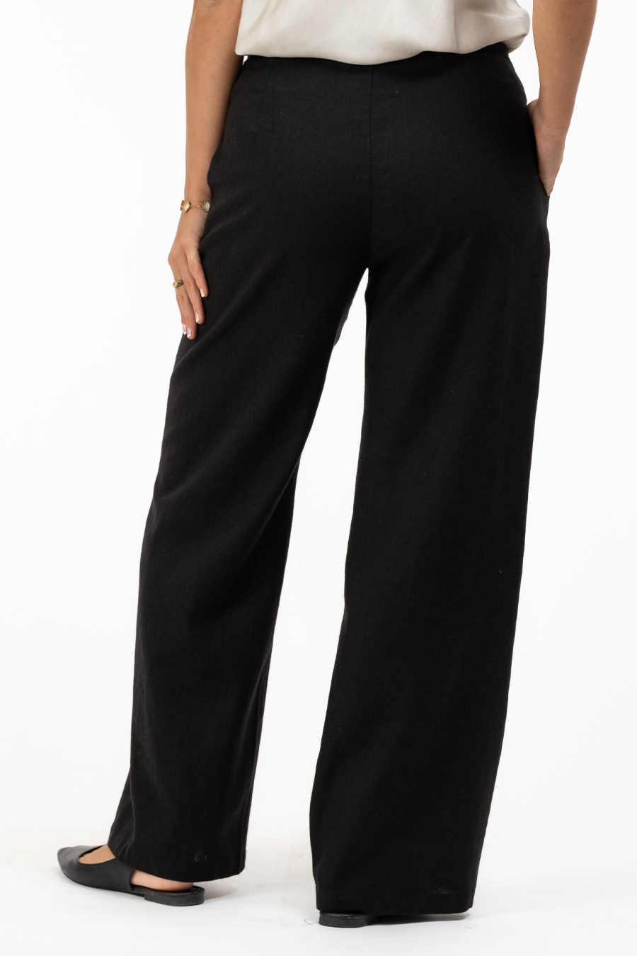 Kelly Pants Linen,  Black - Capri Collection - 3