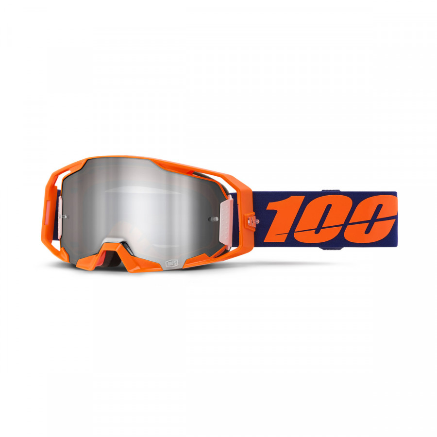 100%, ARmatic Glasögon Neon Orange - Mirror Silver Flash Lens, VUXEN
