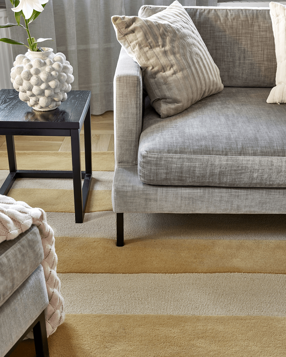 Stripe Boucle Gul 170x230cm - 3